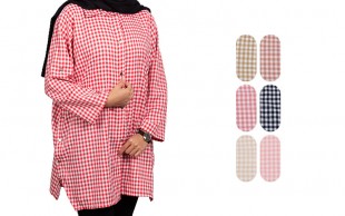 مانتو زنانه چهارخانه 