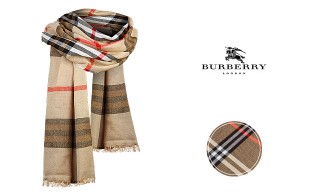 شال و روسری پشمی طرح Burberry