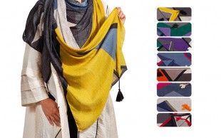 شال نخی چند رنگ تابستانی