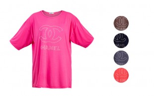 تیشرت زنانه سایز بزرگ طرح CHANEL