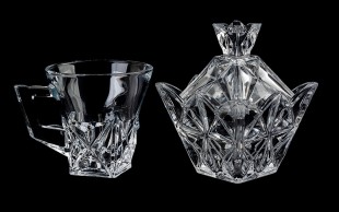 فنجان و قندان بلور Luxe glass