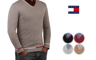 پلیور بافت مردانه طرح Tommy Hilfiger
