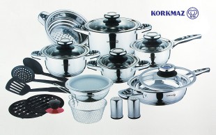 ست 23 پارچه استیل KORKMAZ