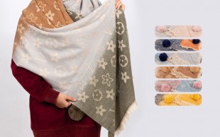 شال زنانه بافت LV
