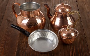 ظروف آشپزخانه مسی