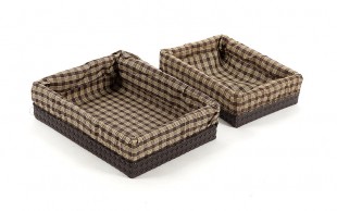 پک دو عددی سبد نان چوبی