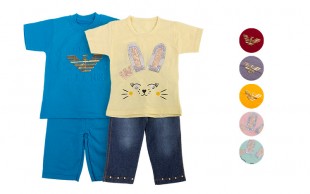 ست بلوز و شلوار برمودا بچگانه