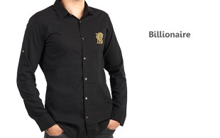 پیراهن مشکی مردانه BILLIONAIRE