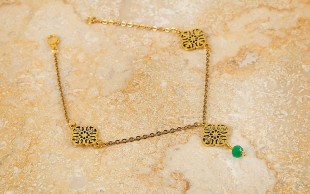 دستبند طلایی آویزدار