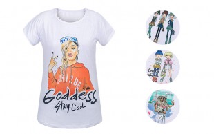 تیشرت طرح فانتزی زنانه