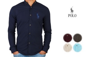 پیراهن مردانه طرح polo سری Button collar