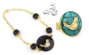 گردنبند و گوشواره مرغ آمین