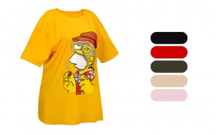 تیشرت لانگ طرح Simpson