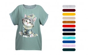 تاپ جلو نخی طرح گربه کد15825