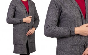 مانتو پشمی کلاهدار Maygol