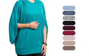 بلوز آستین کیمونو کلاهدار