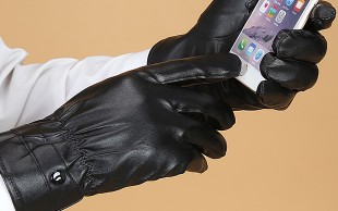 دستکش تاچ چرم زنانه