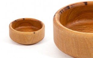 پیاله چوبی گرد کوچک