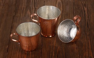 لیوان مسی دسته دار