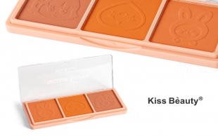 پالت رژگونه 3تایی kiss beauty