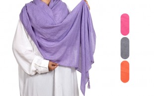 شال ساده منگوله دار