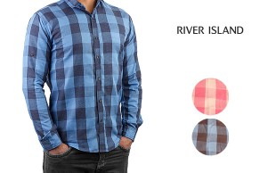 پیراهن مردانه چهارخانه River Island