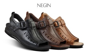 صندل چرم طبیعی مردانه NEGHIN
