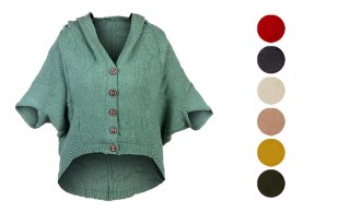 ژاکت بافت زنانه کلاه دار