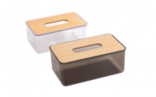 جادستمال کاغذی شفاف درب چوبی