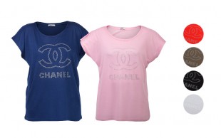 تیشرت زنانه سایز بزرگ طرح CHANEL