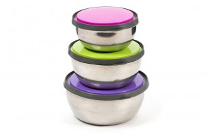 ظرف غذای استیل 3 تکه