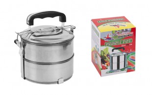 ظرف غذا استیل 2 طبقه HANDLE POT