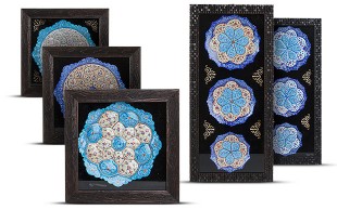 بشقاب میناکاری قاب دار