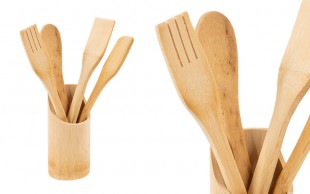 ست 5 تکه کفگیر مدل بامبو