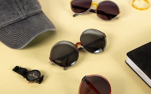 عینک آفتابی فریم گرد بزرگ