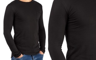 تیشرت آستین بلند مشکی LONG