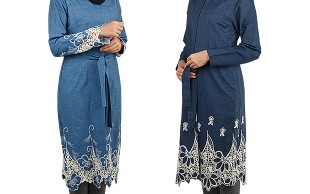 مانتو طرح جین گیپوردار