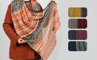 شال نخی منگوله دار