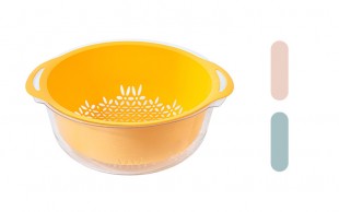 آبکش و لگن کریستالی گلدار