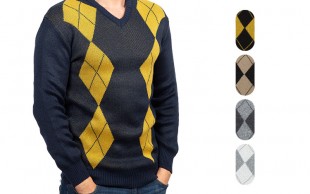 بلوز بافت مردانه طرح اسکاچ