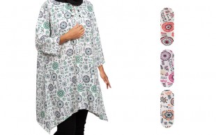 تونیک طرحدار جلو بسته