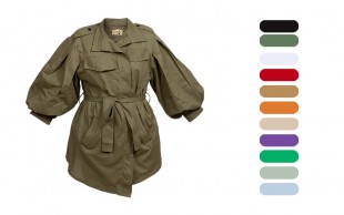 مانتو لینن سرشانه پاگون‌دار