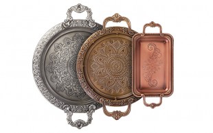 سینی فلزی طرح برجسته