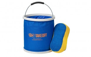 ست اسفنج و سطل تاشو