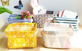 سبد پارچه ای طرح دار