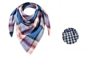 روسری کتانی چهارخانه