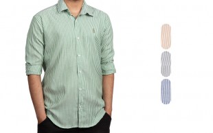 پیراهن راه راه مردانه طرح Polo RL