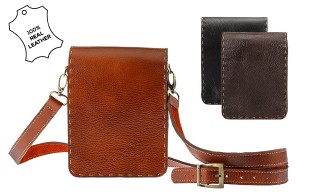 کیف کج چرمی saddle purse