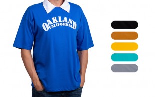 تیشرت مردانه یقه دار طرح Bershka