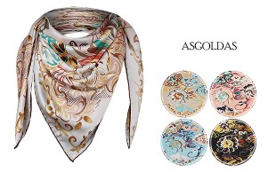 روسری دست دوز ابریشم ASGOLDAS